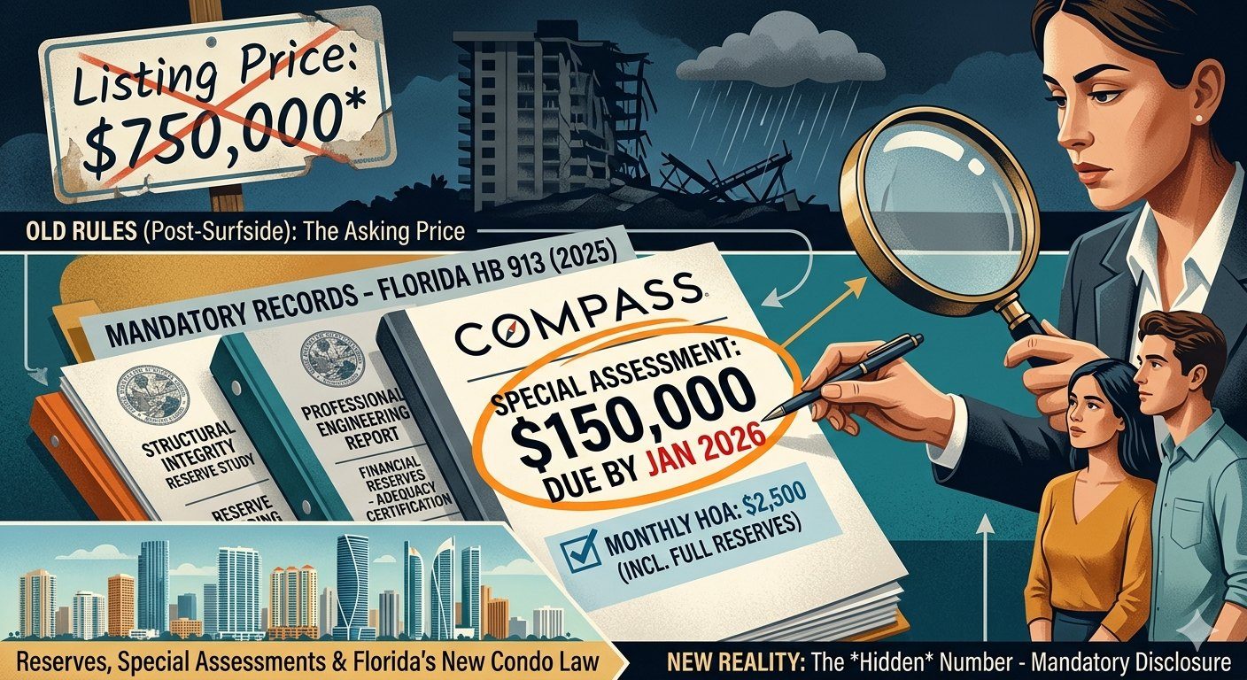 Reserves, special assessments and Florida's new condo law — editorial illustration